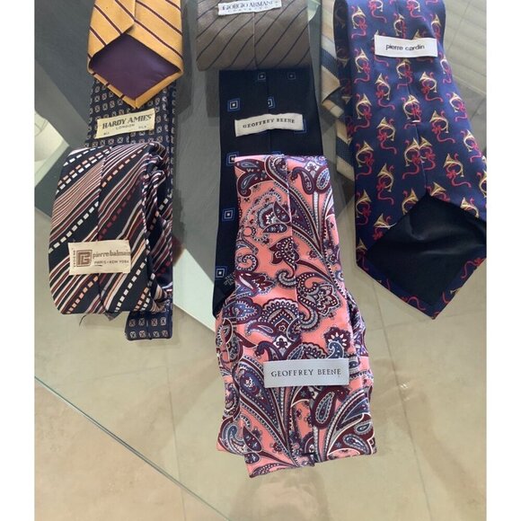 Vintage designer mens silk ties bundle of 8  all in exceptional condition - Picture 4 of 4